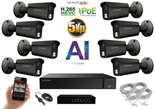 MS AI IP 8 kamerový set se switchem 5 Mpix GTube (6373K8B)